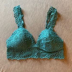 Aerie Teal Lace Padded Bralette - S
